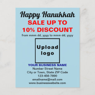 Comercialização de Hanukkah no Flyer Azul Claro