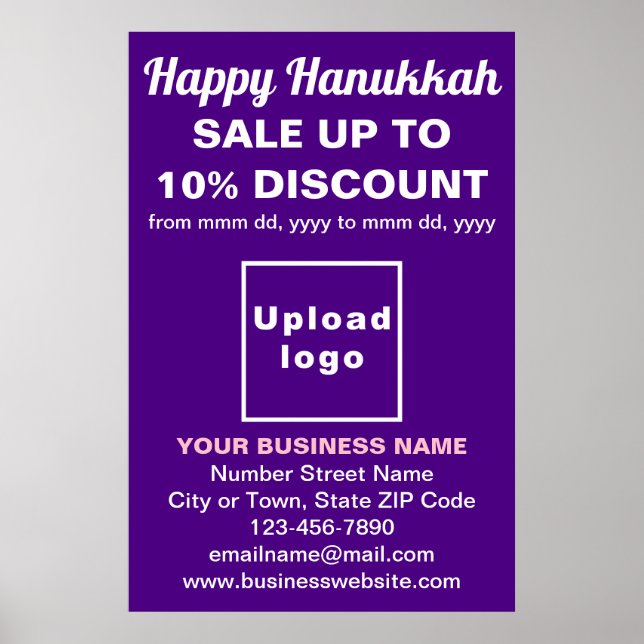 Comercialização de Hanukkah no Purple Poster (Frente)