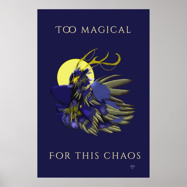 Comet Dark Fantasy Reindeer Poster (Frente)