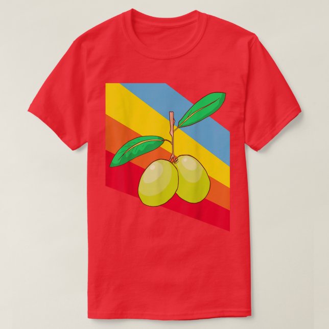 Comida de Azeitona Camisa Vegetariana (Frente do Design)