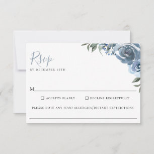 Comida de Casamento Floral Dusty RSVP