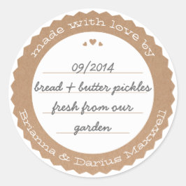 Comida Etiqueta de Presente - Círculo do adesivo P