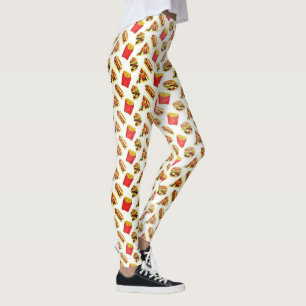 Comida rápida divertida Leggings impressas