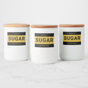Comida Rótulo de Açúcar Personalizado Minimalista para Re