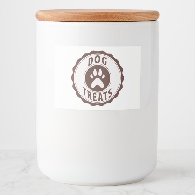 Comida Rótulo de Armazenamento de Petiscos para Cães (Frente)