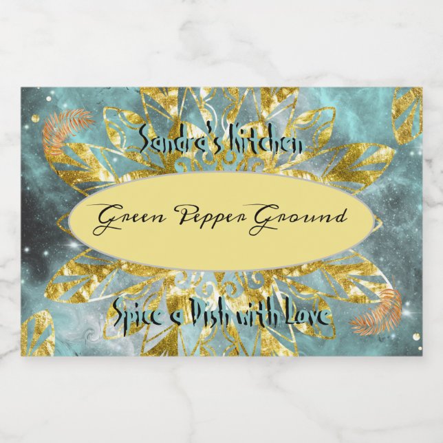 Comida Rótulo de Especiaria para a Glitter de Jar (Rótulo Único)