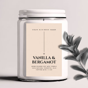 Comida Rótulo de produto para a vela de pêssego minimalis