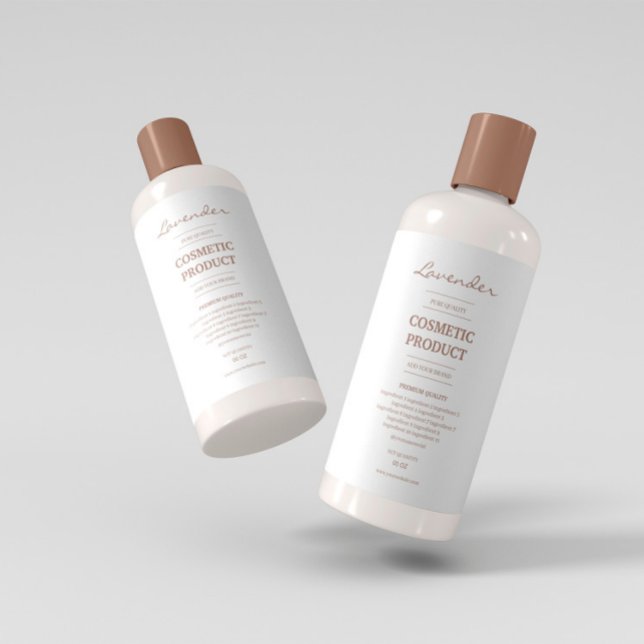 Comida Rótulo de produto para ingredientes bege simples (Criador carregado)