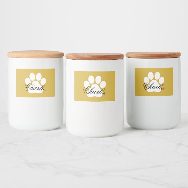 Comida Rótulo de Ração para Cachorro com Impressão de Pat (Garrafas)
