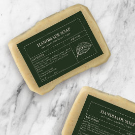 Comida Rótulo de sabão cosmético verde escuro para produt