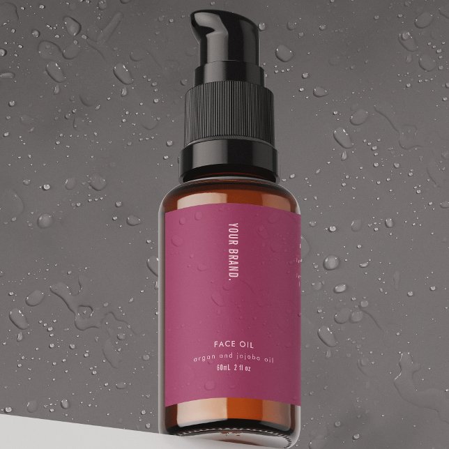 Comida Rótulo Impermeável para Frasco com Conta-Gotas de  (Modern waterproof product label  - great for 2 OZ skincare and cosmetics bottles *verify size)