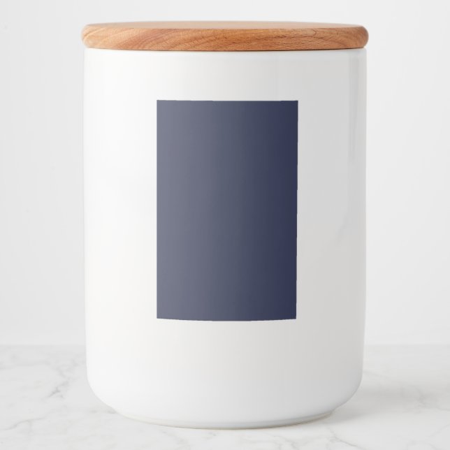 Comida Rótulo Personalizado 2x3 Azul Marinho para Recipie (Frente)