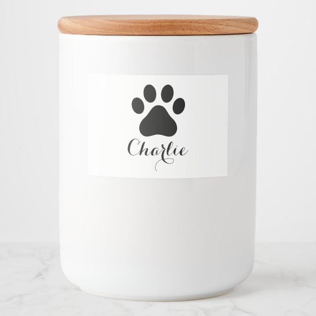 Comida Rótulo Personalizado de Impressão de Pata para Rec (Frente)