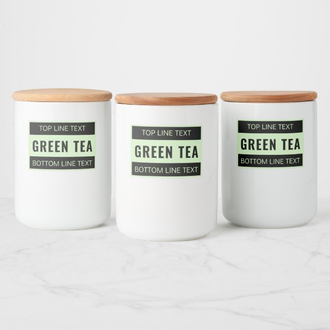 Comida Rótulo Personalizado para Recipiente de Chá Verde  (Garrafas)