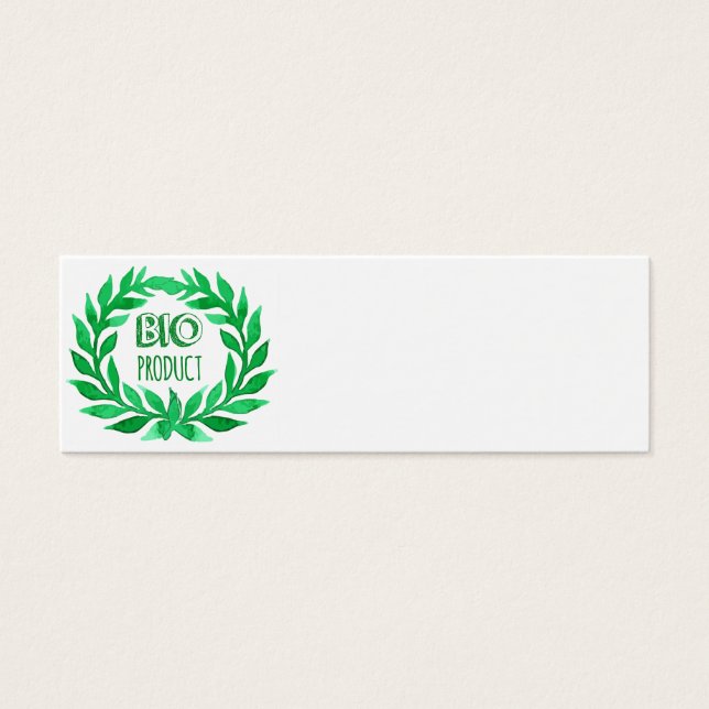 Comida verde de Fazenda de aquarela de bioproduto (Frente)