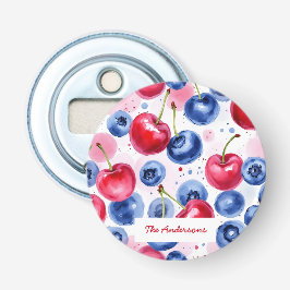 Comida Vermelha Azul Fruta Aquarela Cereja