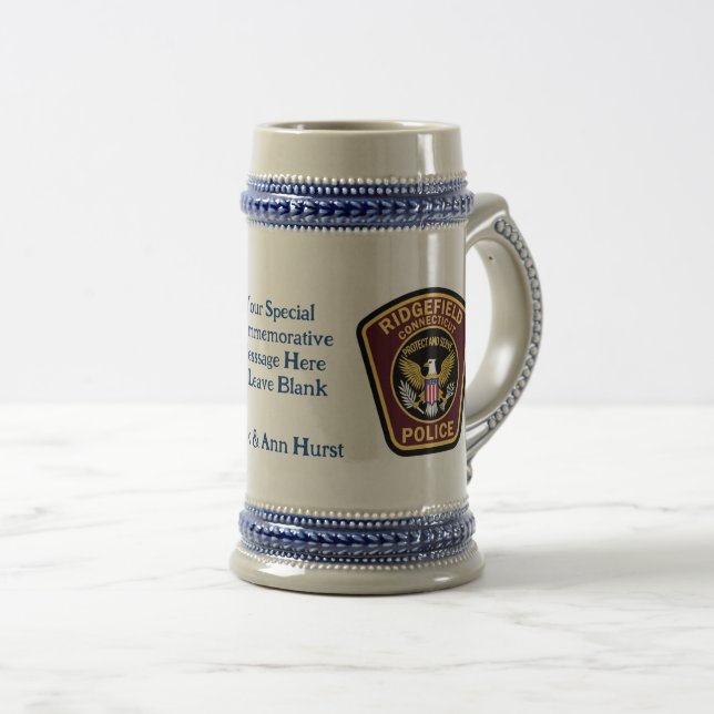Commemorative Name Date Keepsake Stein Mug (Frente Esquerda)