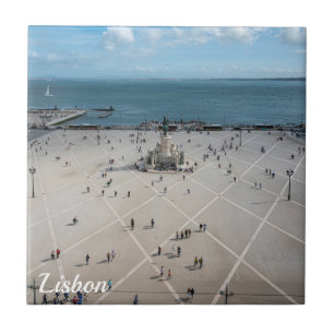 Commerce Square de cima em Lisboa, Portugal