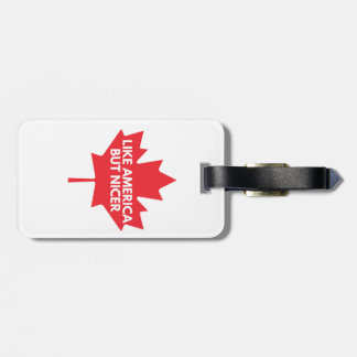 Como a América, mas uma etiqueta de bagagem mais a