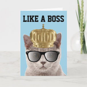 COMO CARTÕES DE GATO DE ANIVERSÁRIO DO CHEFE