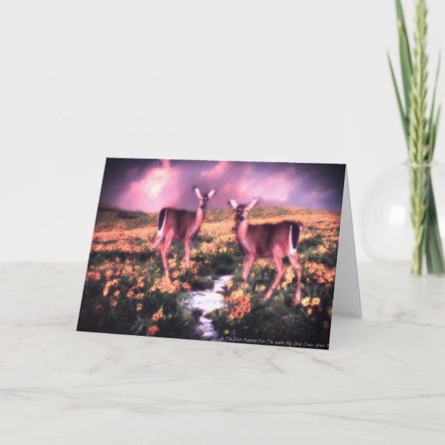 Como Deer Pants Para O Cartão De Saudação De Água (Frente)