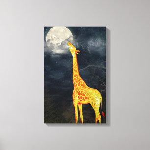 Como é a lua? Giraffe & Moon CANVAS