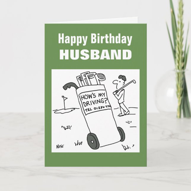 Como está a minha condução? Cartão de Golfe Engraç (Frente)