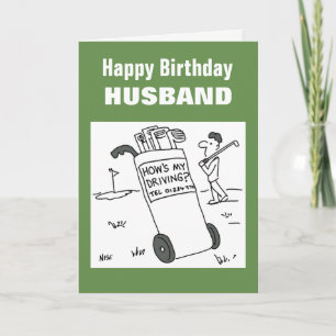 Como está a minha condução? Cartão de Golfe Engraç