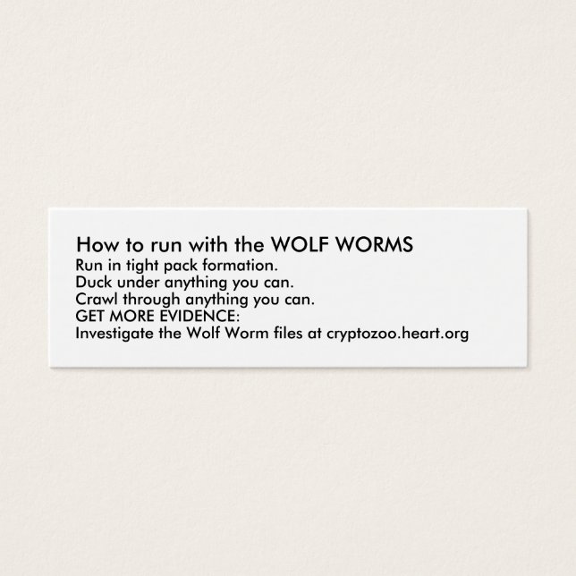 Como executar com o WOLF WORMS (Frente)