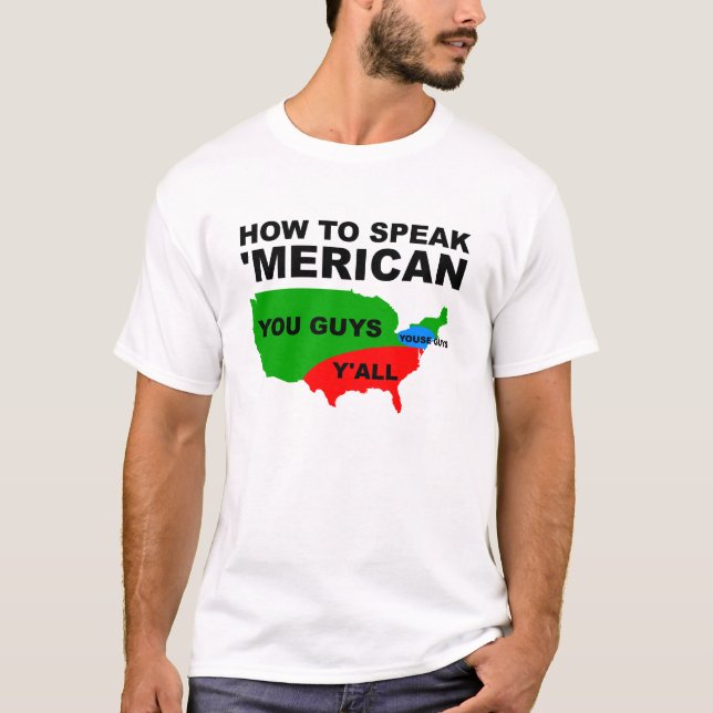 Como Falar 'Mericano Camiseta Divertida (Frente)
