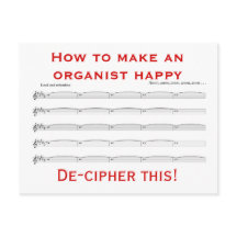 Como fazer um organista feliz cartão postal