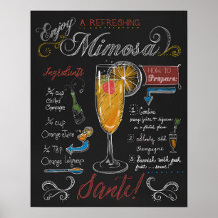 Como fazer um Poster Mimosa Chalkboard