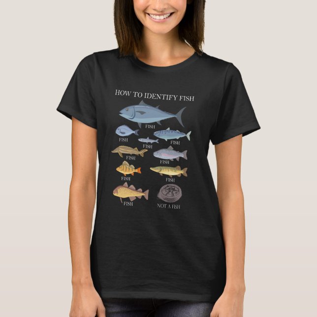 Como Identificar Camisetas Engraçadas de Peixes pa (Frente)