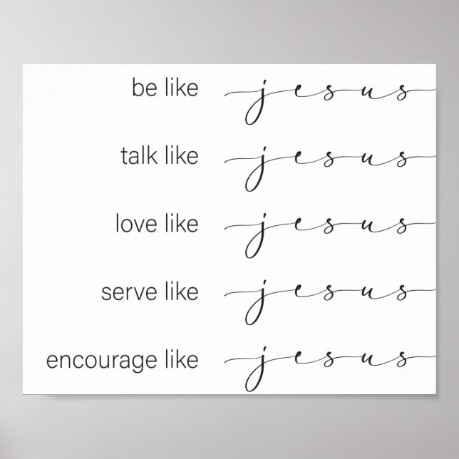 Como Jesus Poster (Frente)