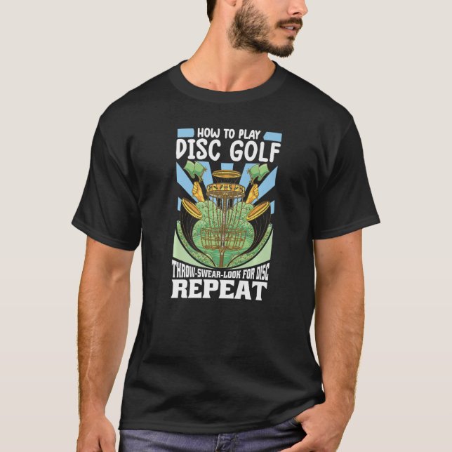 como jogar camisa de golfe de disco para homens, d (Frente)