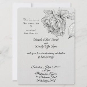 Como o convite para casamento Sun de 6,5" x 8,75"