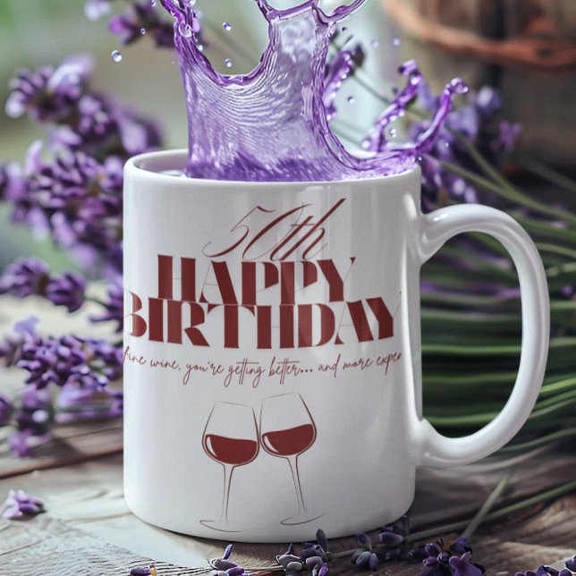 Como o vinho ganhando caríssima caneca de aniversá (Criador carregado)