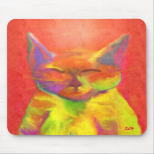"Como pode você me servir?" Arte Mousepad do gato