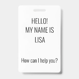 Como posso ajudar? Crachá