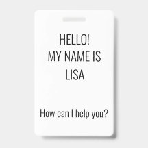 Como posso ajudar? Crachá