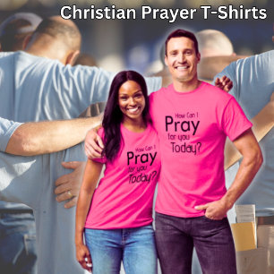 Como posso orar por você hoje? Camiseta rosa