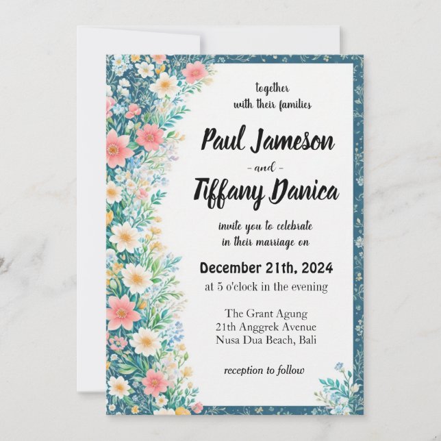 Como preparar seu convite de casamento (Frente)