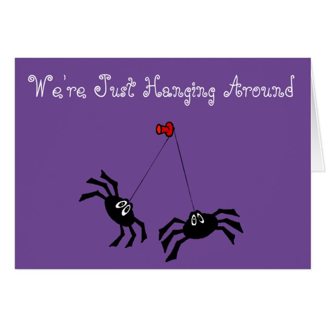 "Como são você" o cartão customizável w/Spiders & (Frente Horizontal)