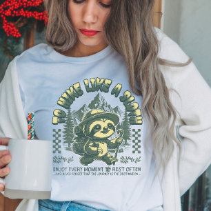 Como Sloth Engraçado Caminhando Camiseta Motivacio