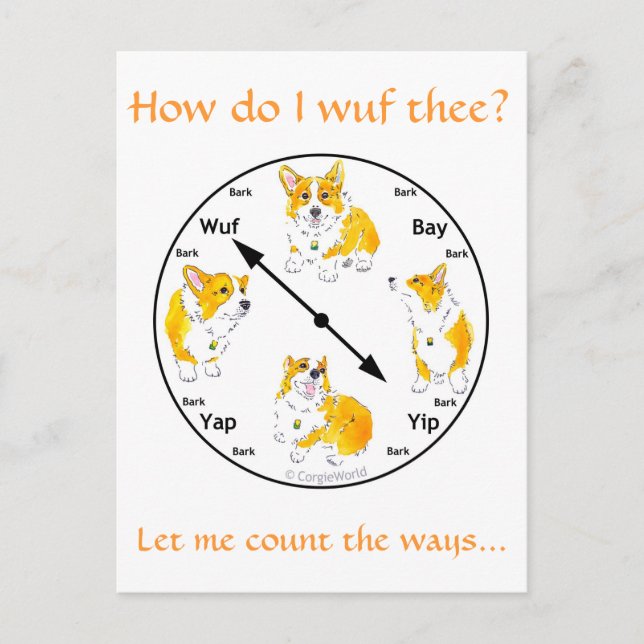 Como Te Desafio? Cartão postal Corgi (Frente)