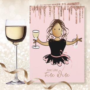 Como um cartão de aniversário de vinho fino para