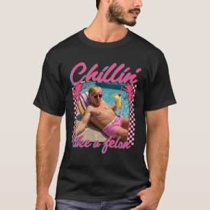 Como Um Felon Trump Camisa Engraçada Republicana T