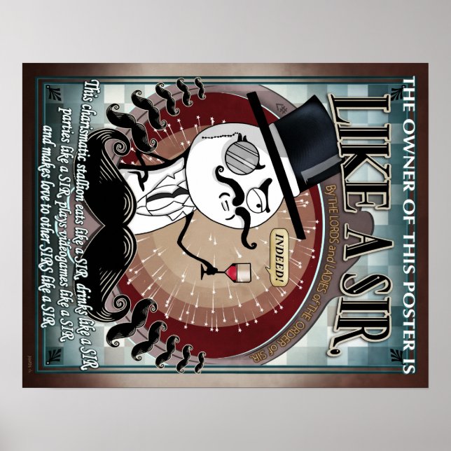 Como Um Senhor - Meme Poster (Frente)