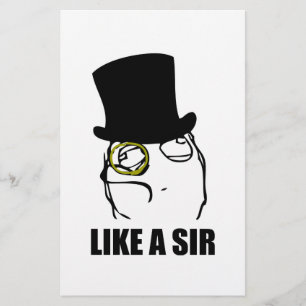 Como um senhor Raiva Cara Monocle Meme