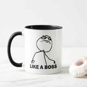 Como uma caneca de café de Meme do chefe